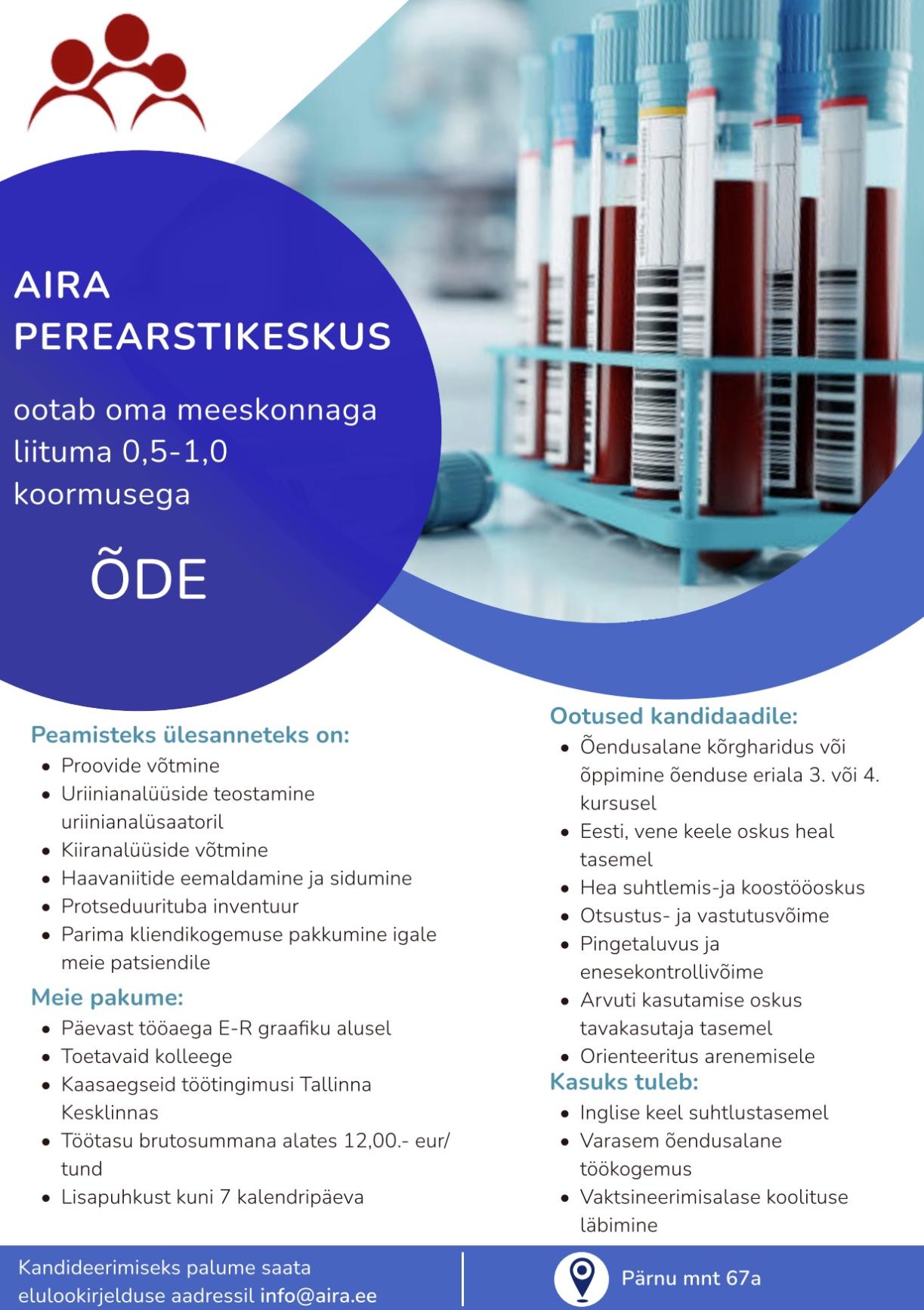 AIRA töökuulutus õde