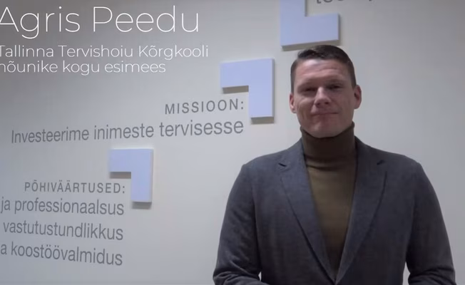 Tallinna Tervishoiu Kõrgkooli nõunike kogu esimehe Agris Peedu uusaastatervitus kooliperele