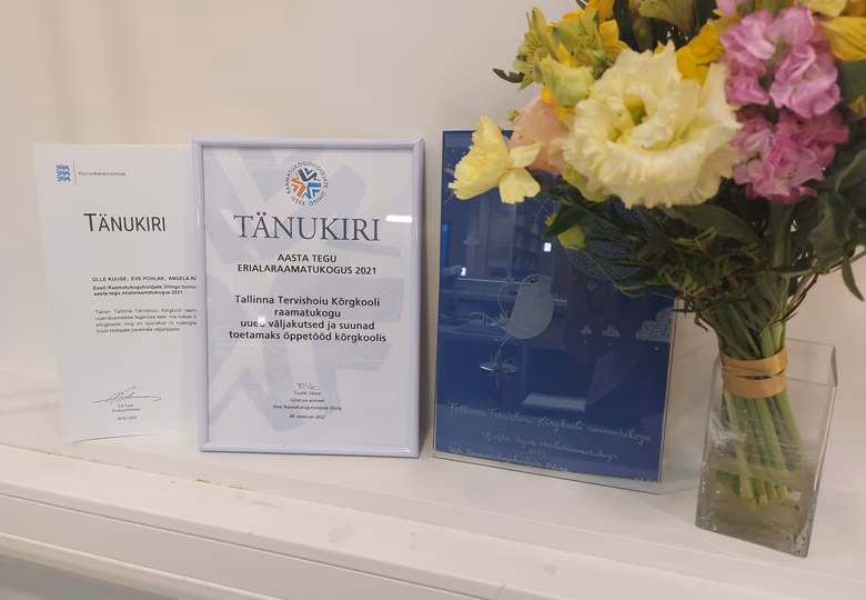 PALJU ÕNNE! Tallinna Tervishoiu Kõrgkooli raamatukogu pälvis auväärse tunnustuse