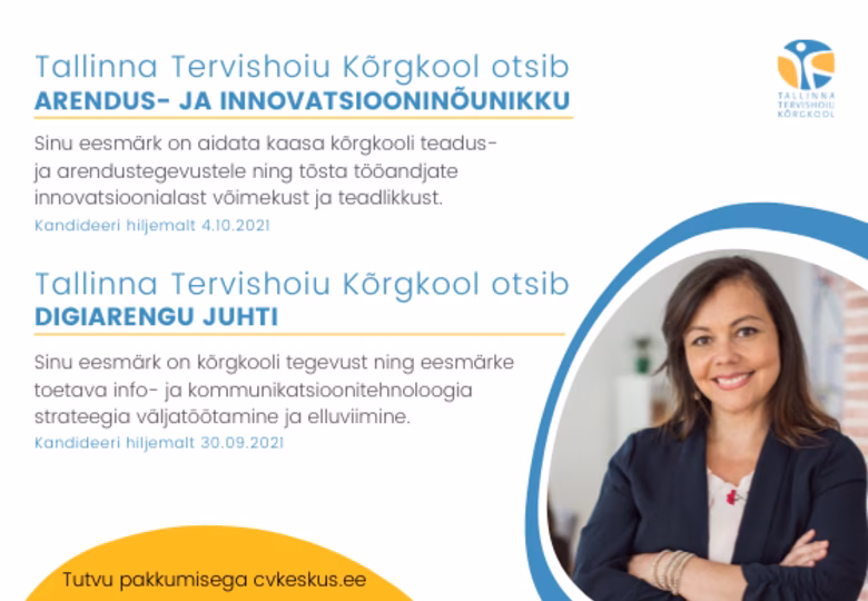 Tule tööle Tallinna Tervishoiu Kõrgkooli!