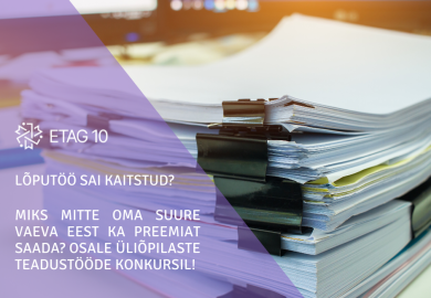 Eesti Teadusagentuur kutsub osalema üliõpilaste teadustööde konkursil