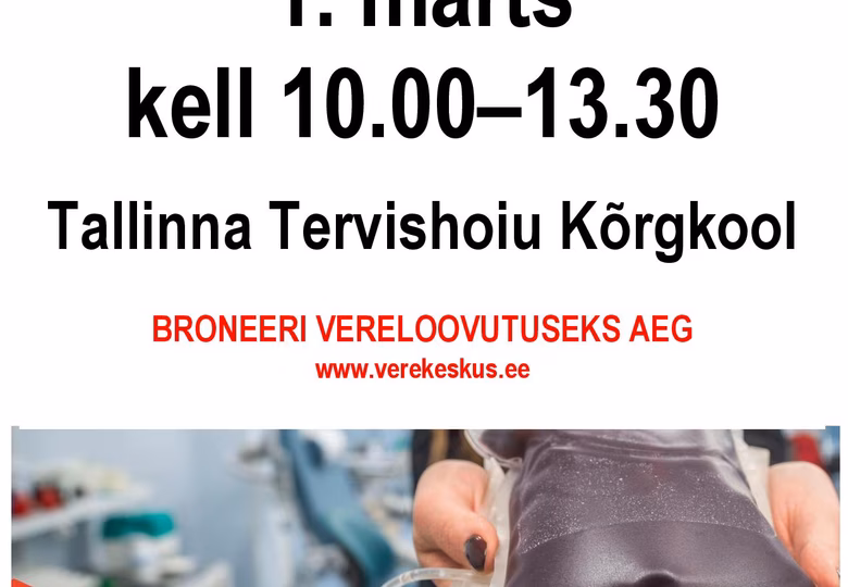 Juba teisipäeval (01.03) toimub Tallinna Tervishoiu Kõrgkoolis doonoripäev