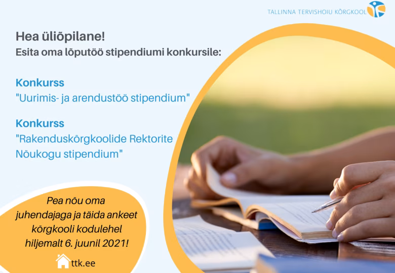 Esita oma lõputöö stipendiumile!