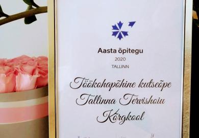 Tallinna aasta õpitegu 2020 laureaat on kõrgkooli töökohapõhine õpe